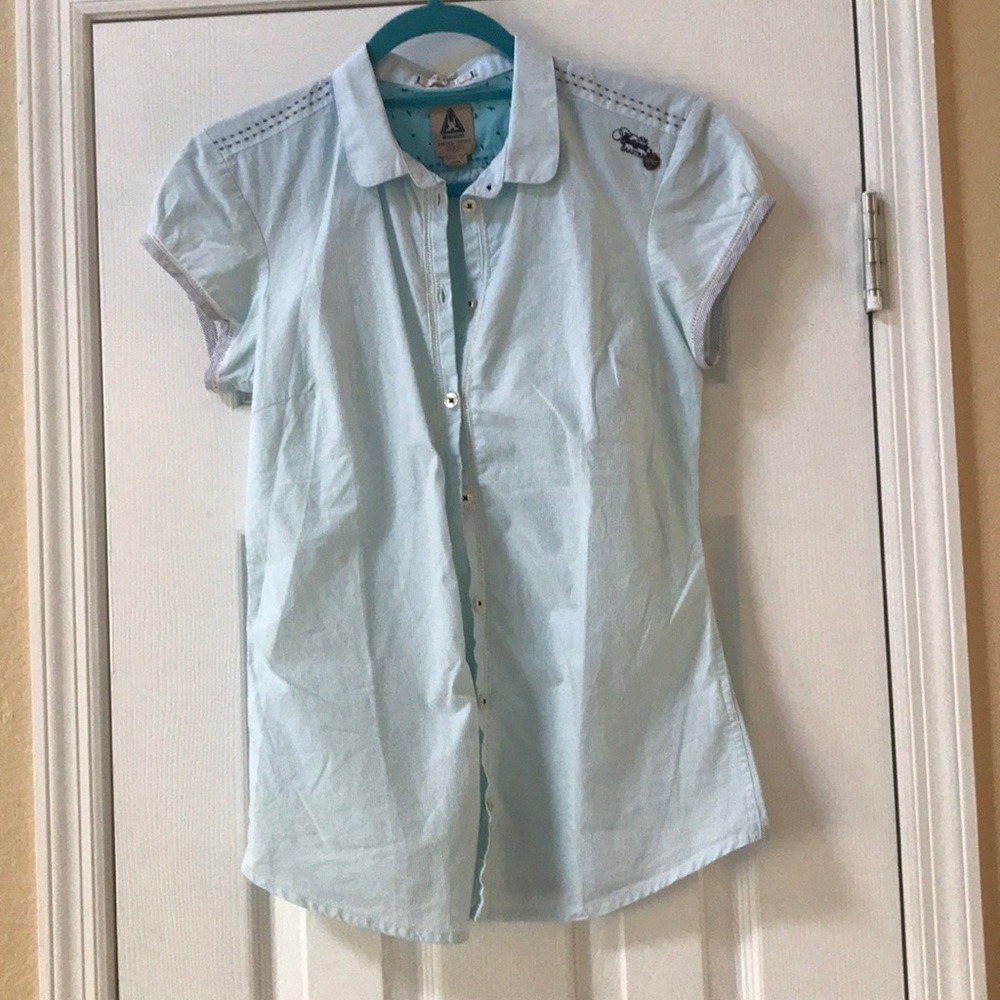 Gaastra short sleeve button up top